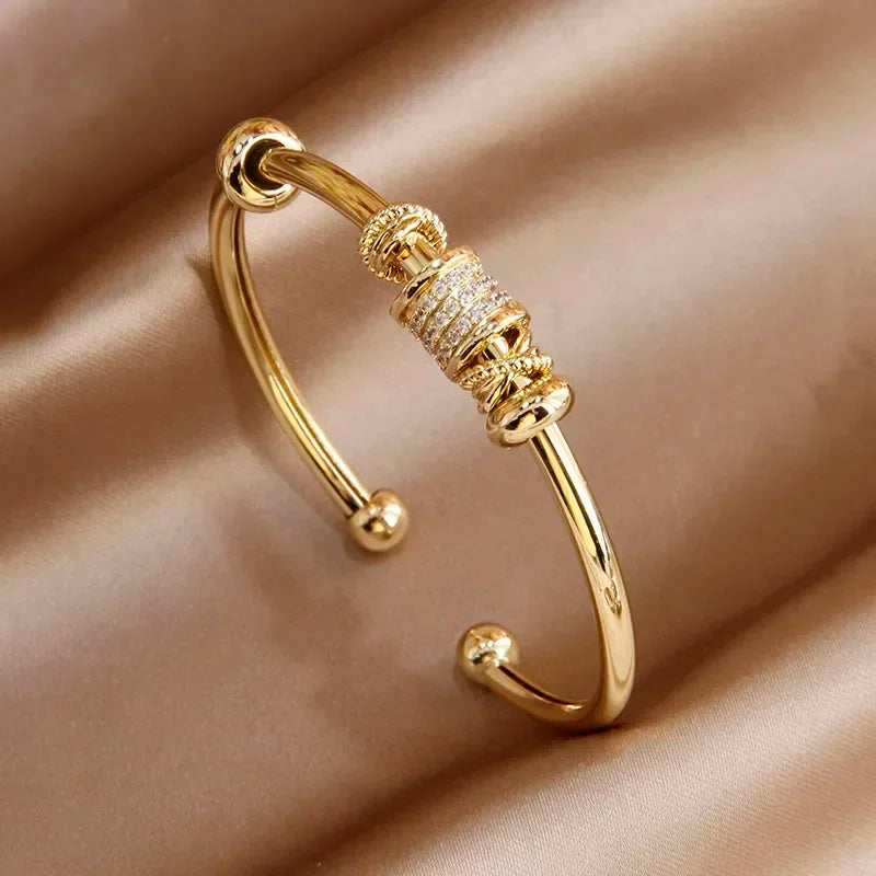 2024 New Knot Crystal Bangles for Women - Fashion Jewelry Open Bracelets Elegant Design