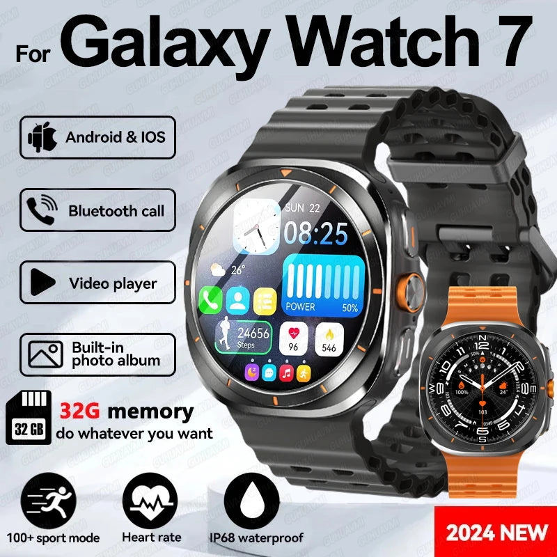 2025 New Galaxy Watch 7 Ultra | 32GB Smartwatch GPS NFC | 1.5" AMOLED Screen Fitness & Health Tracker